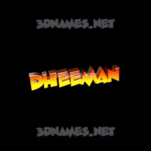 dheeman in Black Background style - 3D name wallpaper