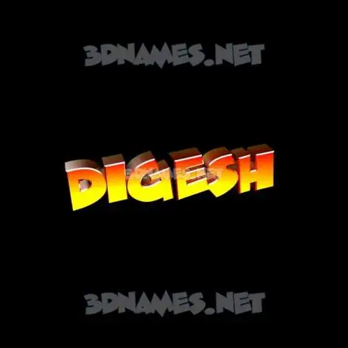 digesh in Black Background style - 3D name wallpaper