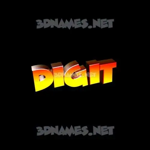 digit in Black Background style - 3D name wallpaper