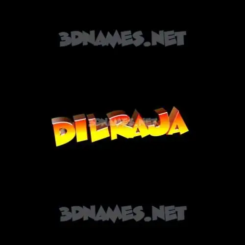 dilraja in Black Background style - 3D name wallpaper