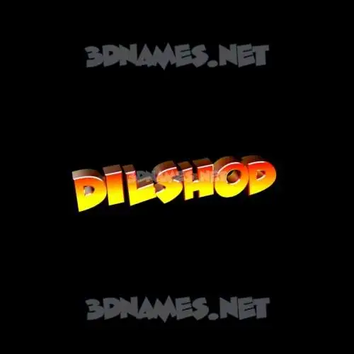 dilshod in Black Background style - 3D name wallpaper