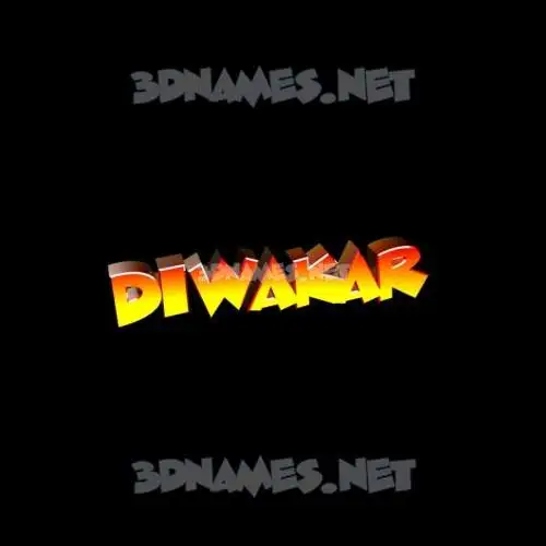 diwakar in Black Background style - 3D name wallpaper