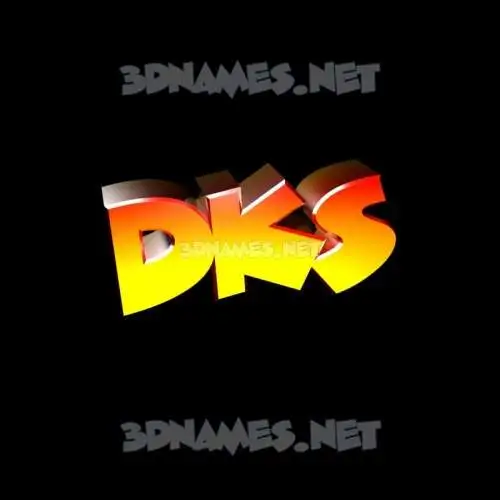 dks in Black Background style - 3D name wallpaper