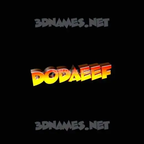 dodaeef in Black Background style - 3D name wallpaper