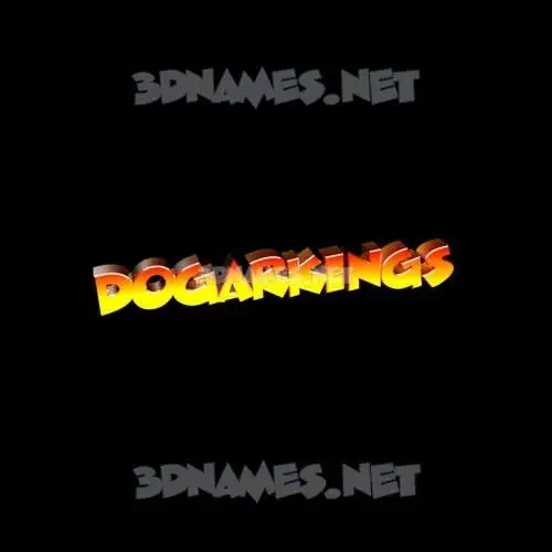 dogarkings in Black Background style - 3D name wallpaper