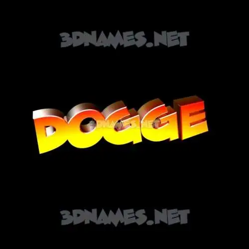 dogge in Black Background style - 3D name wallpaper