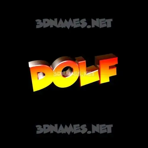 dolf in Black Background style - 3D name wallpaper