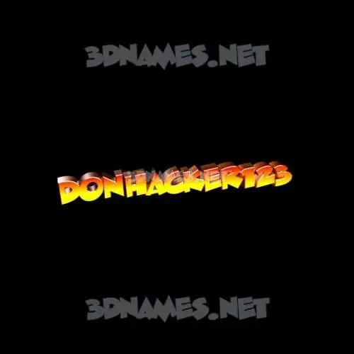 donhacker123 in Black Background style - 3D name wallpaper