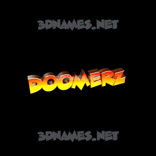doomerz in Black Background style - 3D name wallpaper doomerz in Black Background style - 3D name wallpaper