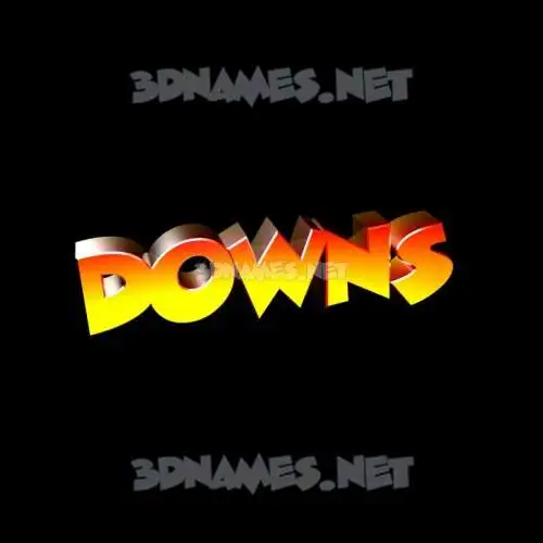 downs in Black Background style - 3D name wallpaper