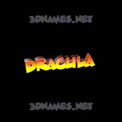 dracula in Black Background style - 3D name wallpaper