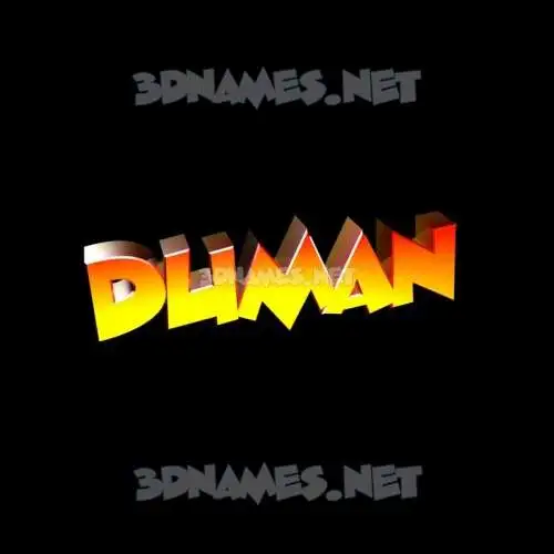 duman in Black Background style - 3D name wallpaper