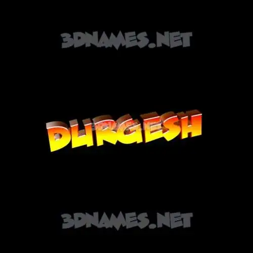durgesh in Black Background style - 3D name wallpaper