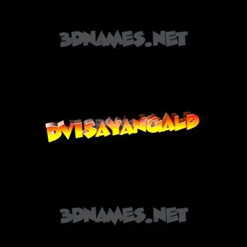 dvisayangald in Black Background style - 3D name wallpaper