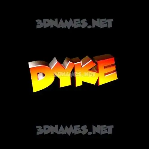 dyke in Black Background style - 3D name wallpaper dyke in Black Background style - 3D name wallpaper