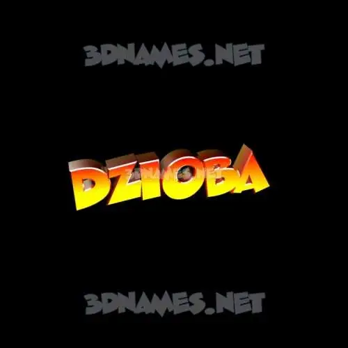 dzioba in Black Background style - 3D name wallpaper dzioba in Black Background style - 3D name wallpaper