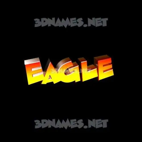 eagle in Black Background style - 3D name wallpaper