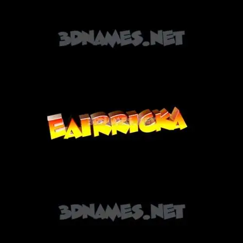 eairricka in Black Background style - 3D name wallpaper eairricka in Black Background style - 3D name wallpaper