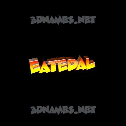 eatedal in Black Background style - 3D name wallpaper
