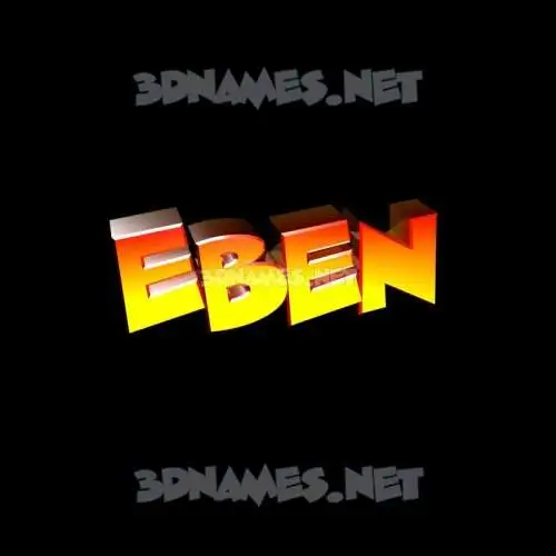 eben in Black Background style - 3D name wallpaper