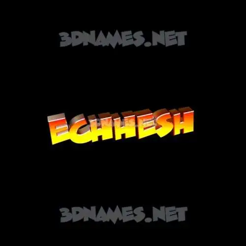 echhesh in Black Background style - 3D name wallpaper