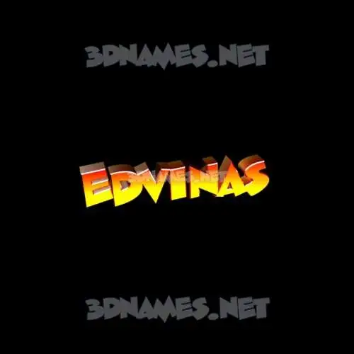 edvinas in Black Background style - 3D name wallpaper