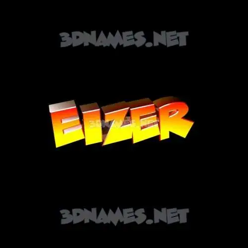eizer in Black Background style - 3D name wallpaper