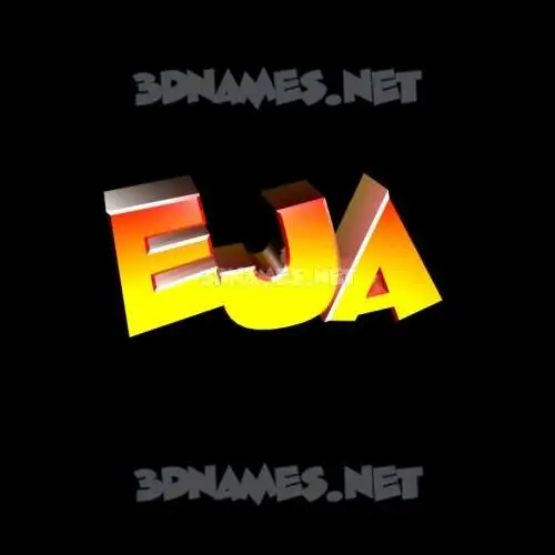 eja in Black Background style - 3D name wallpaper