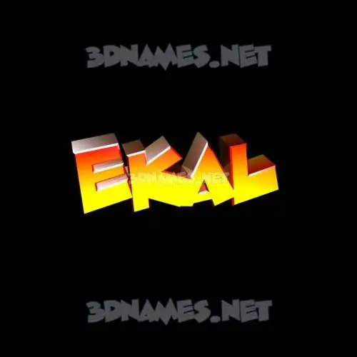 ekal in Black Background style - 3D name wallpaper