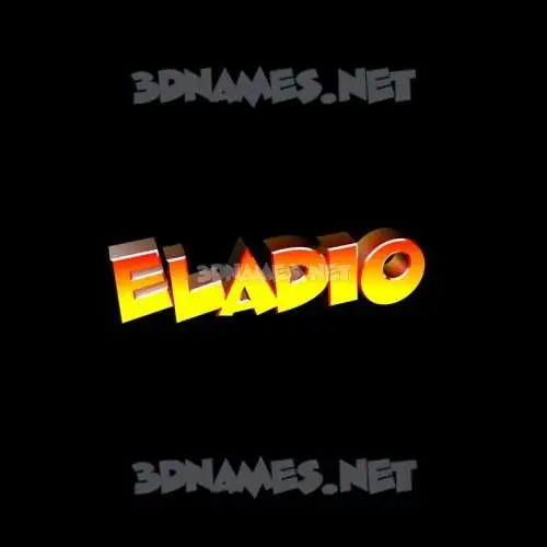 eladio in Black Background style - 3D name wallpaper