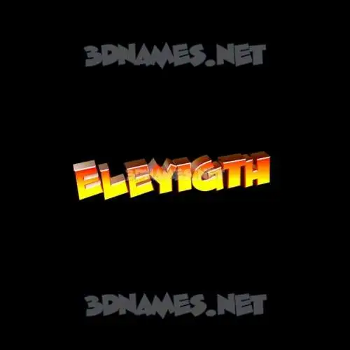 eleyigth in Black Background style - 3D name wallpaper eleyigth in Black Background style - 3D name wallpaper