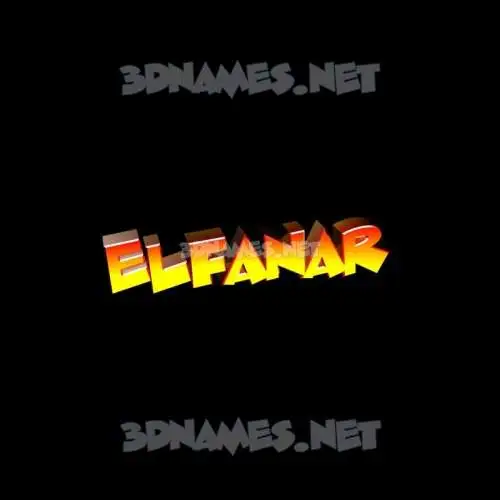 elfanar in Black Background style - 3D name wallpaper elfanar in Black Background style - 3D name wallpaper
