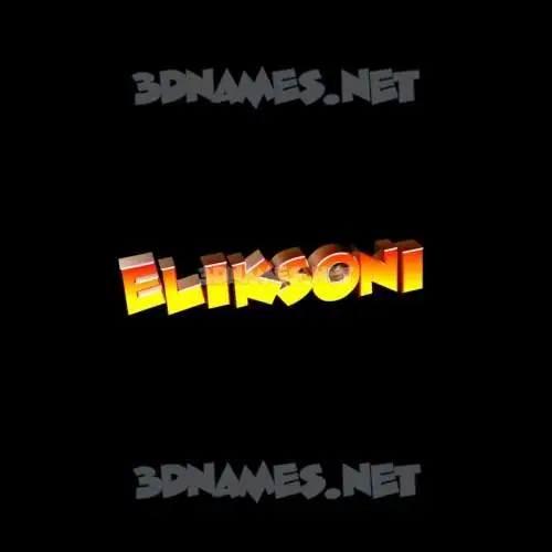 eliksoni in Black Background style - 3D name wallpaper