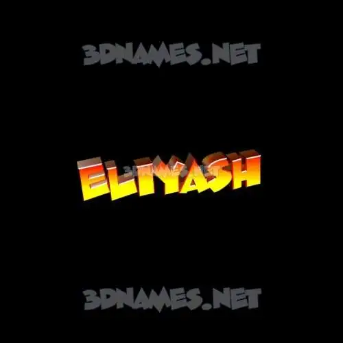 eliyash in Black Background style - 3D name wallpaper