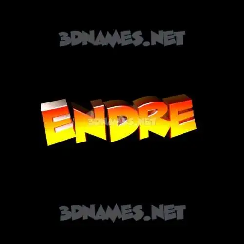 endre in Black Background style - 3D name wallpaper
