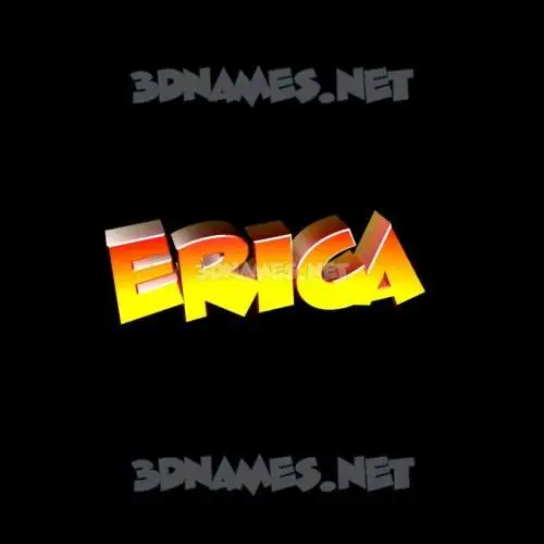 erica in Black Background style - 3D name wallpaper