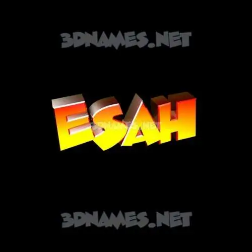 esah in Black Background style - 3D name wallpaper