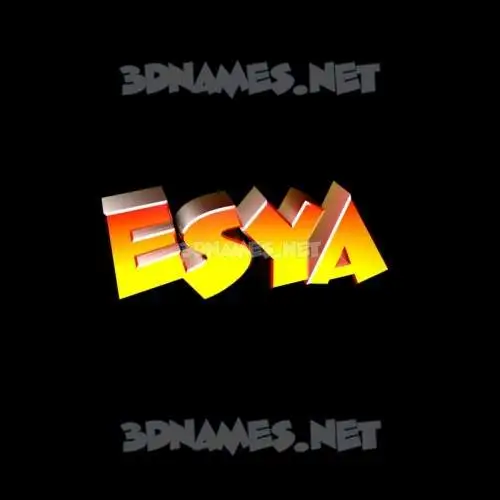esya in Black Background style - 3D name wallpaper