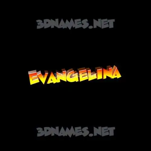 evangelina in Black Background style - 3D name wallpaper