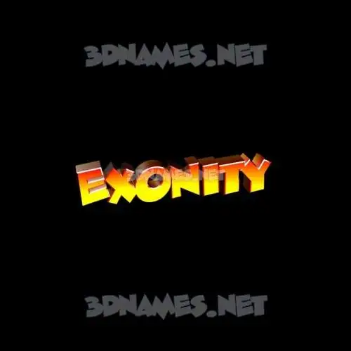 exonity in Black Background style - 3D name wallpaper
