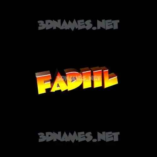 fadiil in Black Background style - 3D name wallpaper