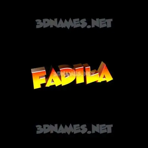 fadila in Black Background style - 3D name wallpaper