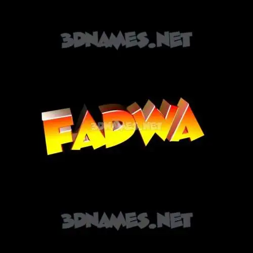 fadwa in Black Background style - 3D name wallpaper fadwa in Black Background style - 3D name wallpaper