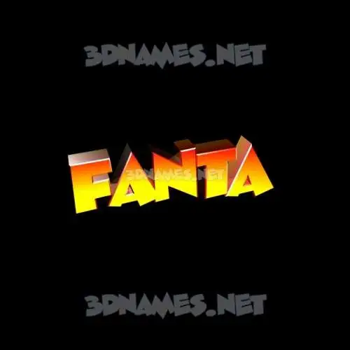 fanta in Black Background style - 3D name wallpaper
