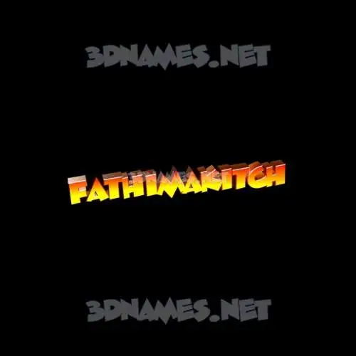 fathimakitch in Black Background style - 3D name wallpaper