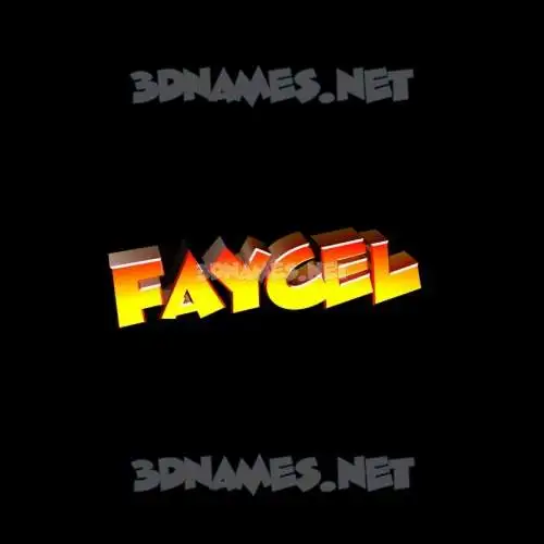 faycel in Black Background style - 3D name wallpaper