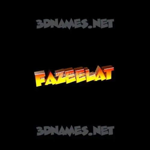 fazeelat in Black Background style - 3D name wallpaper