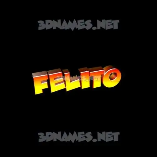 felito in Black Background style - 3D name wallpaper