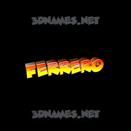 ferrero in Black Background style - 3D name wallpaper