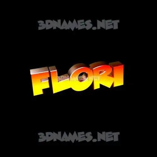 flori in Black Background style - 3D name wallpaper